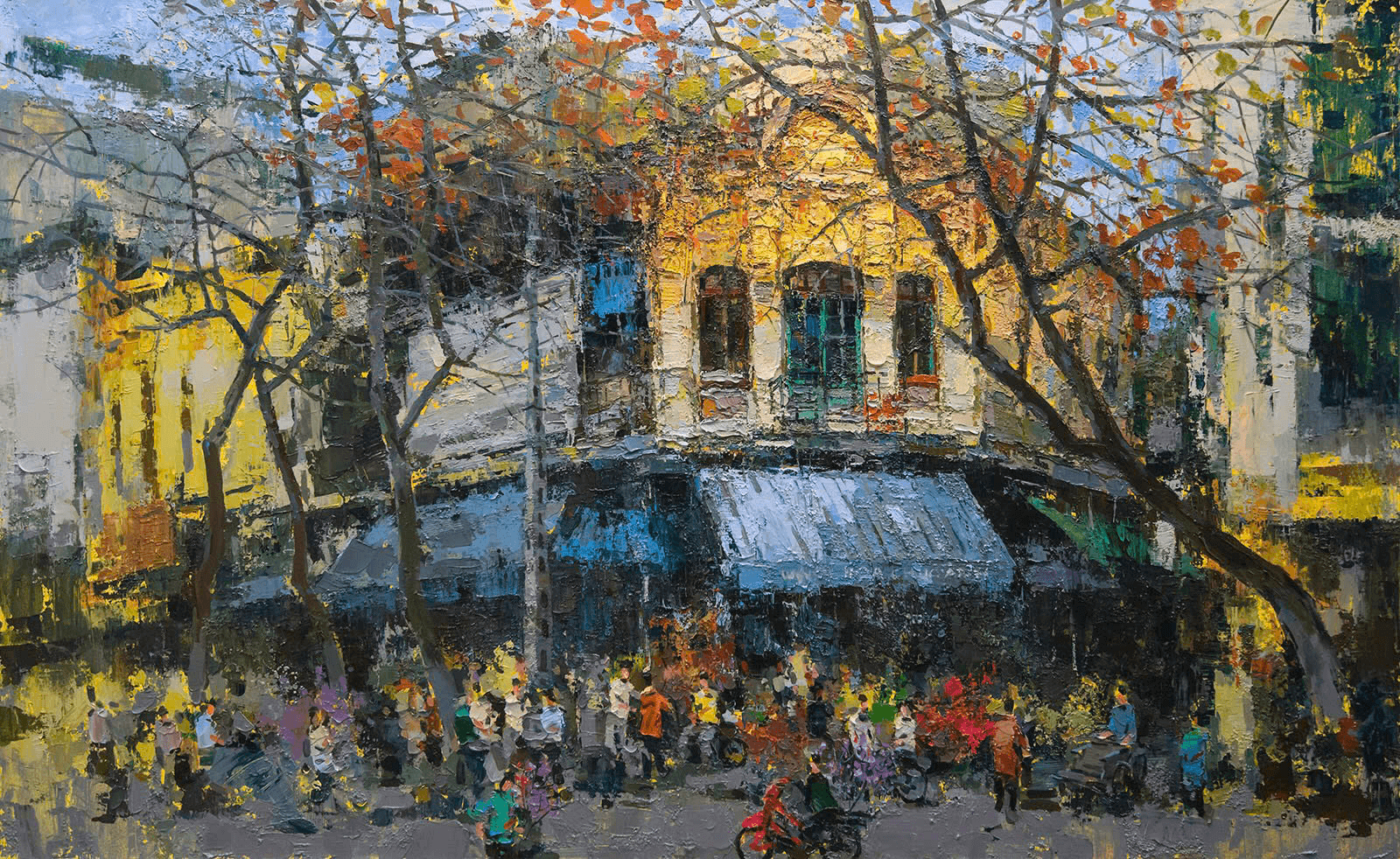Hà Nội Mùa Thu - Tranh Sơn Dầu Của Họa Sĩ Phạm Hoàng Minh