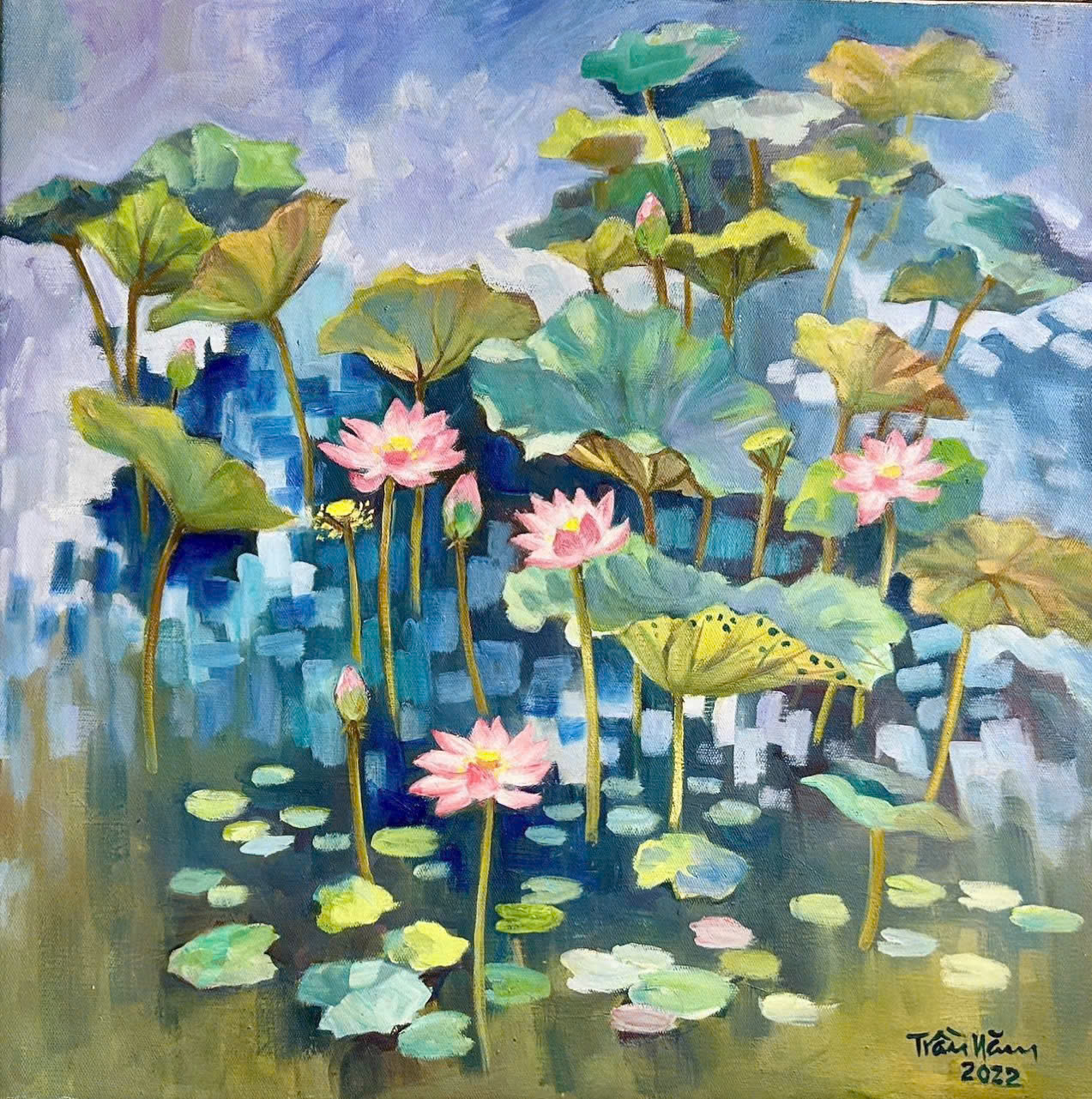 Hương Mùa Hạ - Tranh Sơn Dầu Phong Cảnh của Họa Sĩ Trần Năm Hương Mùa Hạ - Tranh Sơn Dầu Phong Cảnh của Họa Sĩ Trần Năm