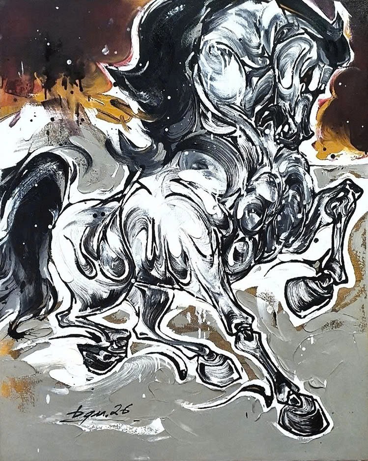 Mã Vận - Tranh sơn dầu độc bản của Hoạ sĩ Lã Bá Quân Mã Vận - Tranh sơn dầu độc bản của Hoạ sĩ Lã Bá Quân