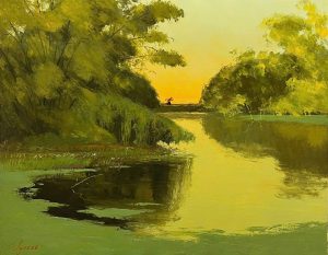 Nắng Muộn - Tranh Sơn Dầu Phong Cảnh Hoạ Sĩ Đặng Đình Ngỡ