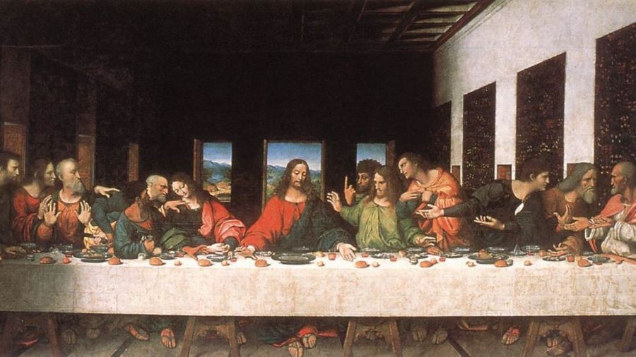 bữa tiệc cuối cùng the last supper tranh sơn dầu nổi tiếng thế giới của họa sĩ leonardo da vinci