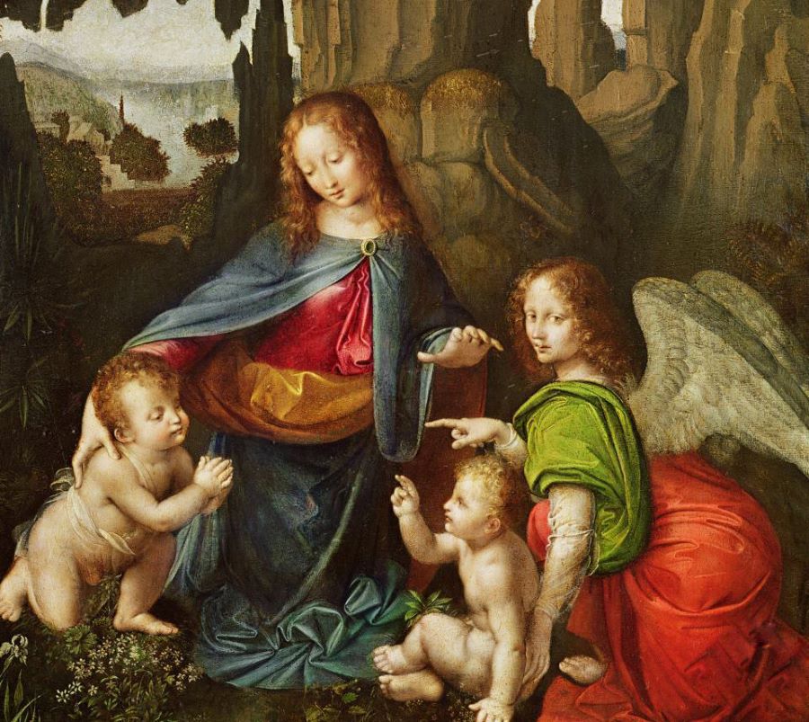 bức tranh đức mẹ đồng trinh trong hang đá virgin of the rocks của họa sĩ leonardo da vinci