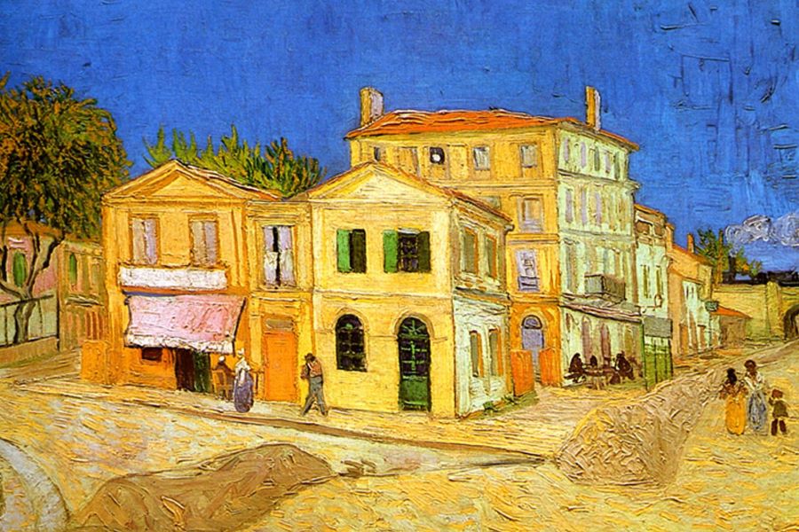 bức tranh ngôi nhà màu vàng the yellow house của họa sĩ vincent van gogh