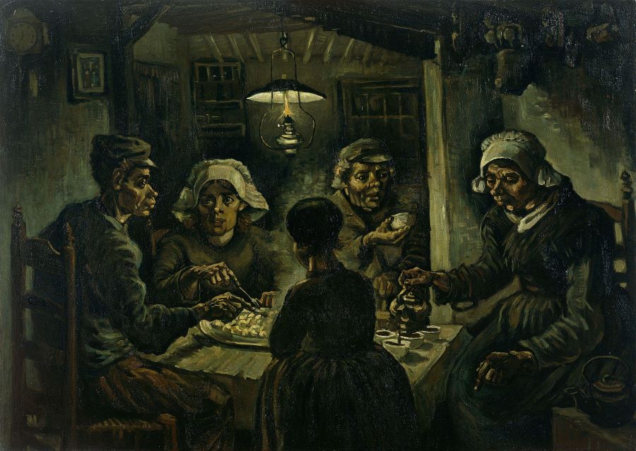 bức tranh những người ăn khoai potato eaters của danh họa van gogh
