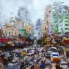 giờ tan tâm - tranh phô acrylic