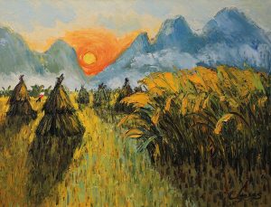 Hoàng Hôn III - Tranh Sơn Dầu HS Đặng Đình Ngõ