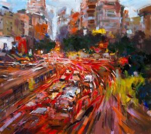 Phố Về Đên II - tranh phố độc bản